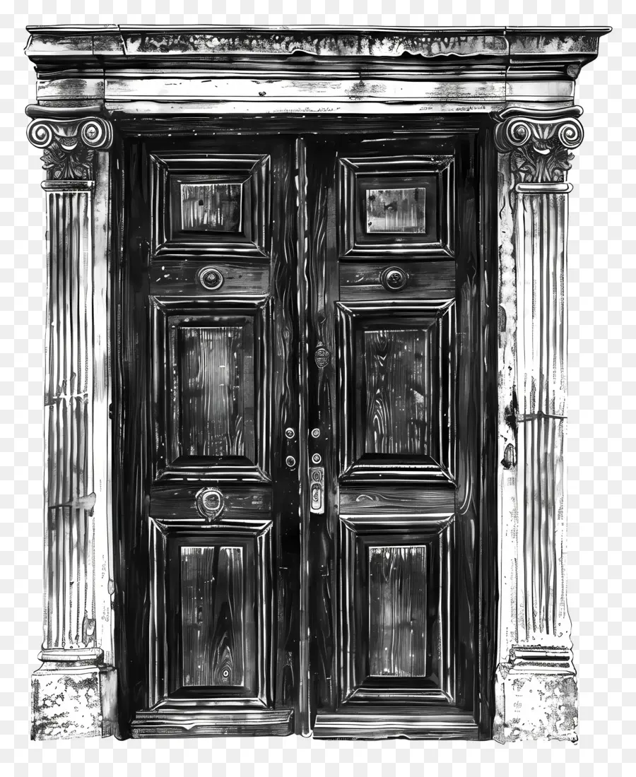 Puerta Vieja Vintage，Edificio Histórico PNG