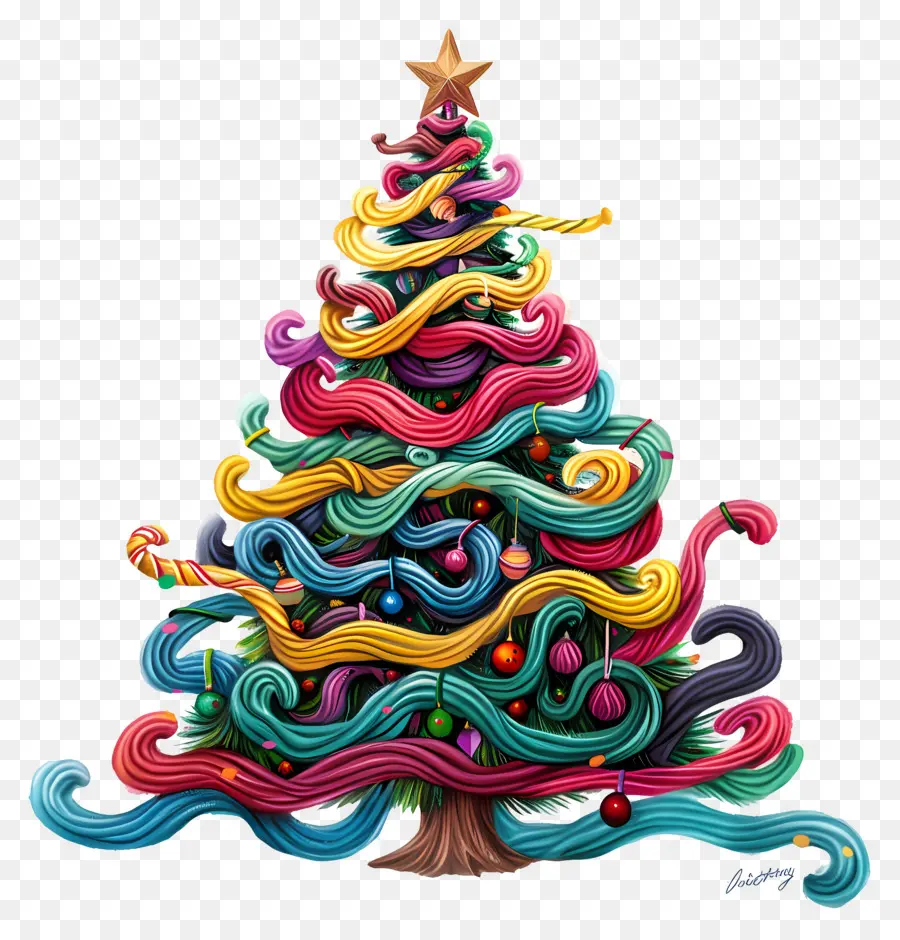 árbol De Navidad，Árbol De Navidad Colorido PNG