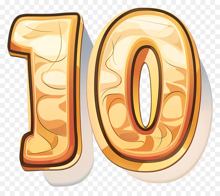 Numero 10，Número De Oro 10 PNG