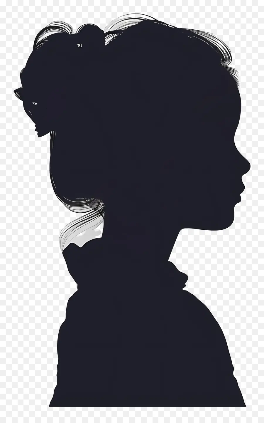 Silueta De Niño，Mujer PNG