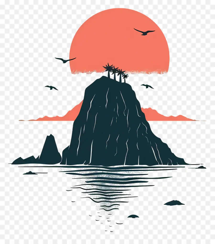 Isla，Atardecer PNG