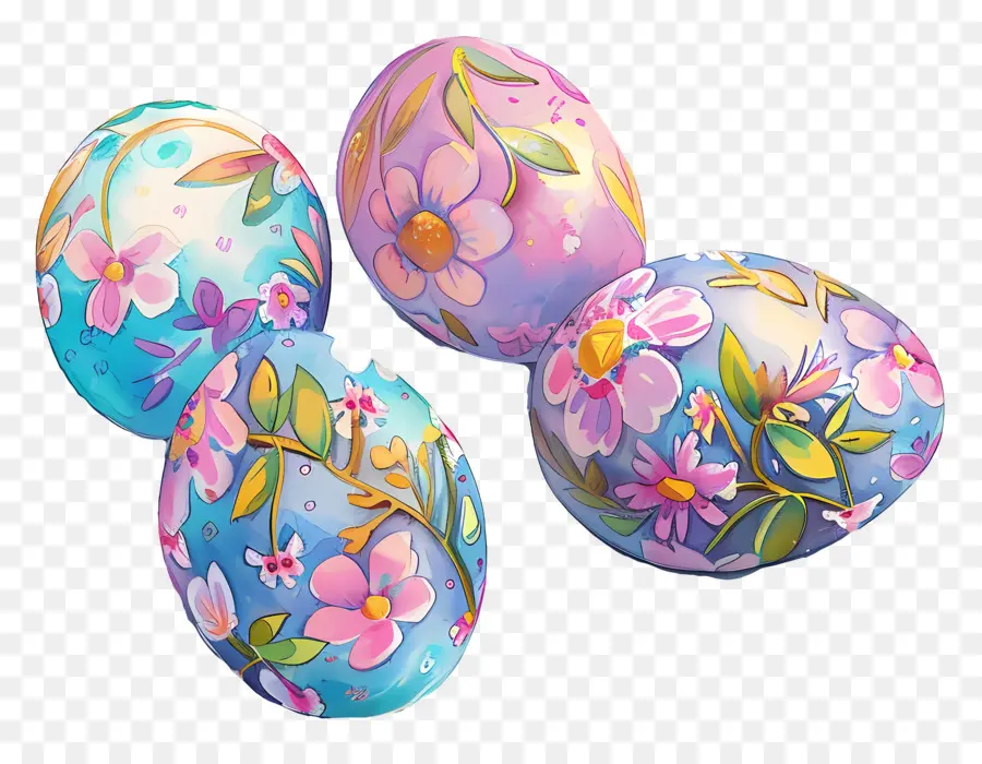 Los Huevos De Pascua，Acuarela PNG