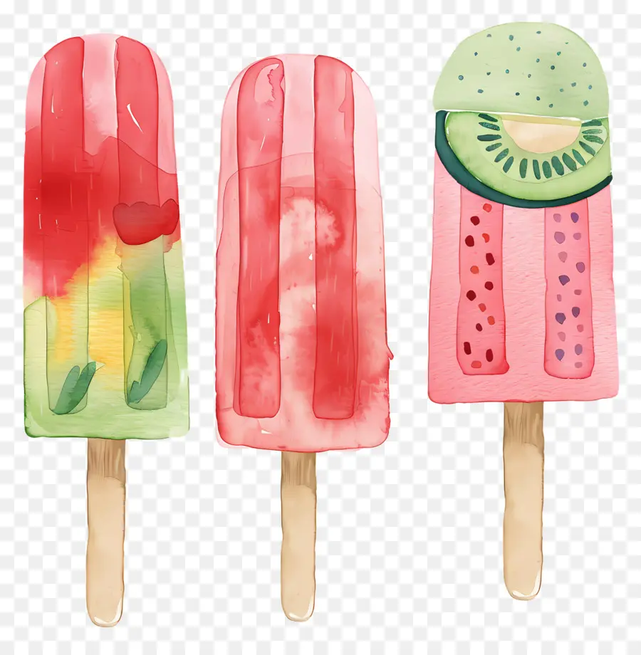 Paletas Heladas，Paletas Coloridas PNG