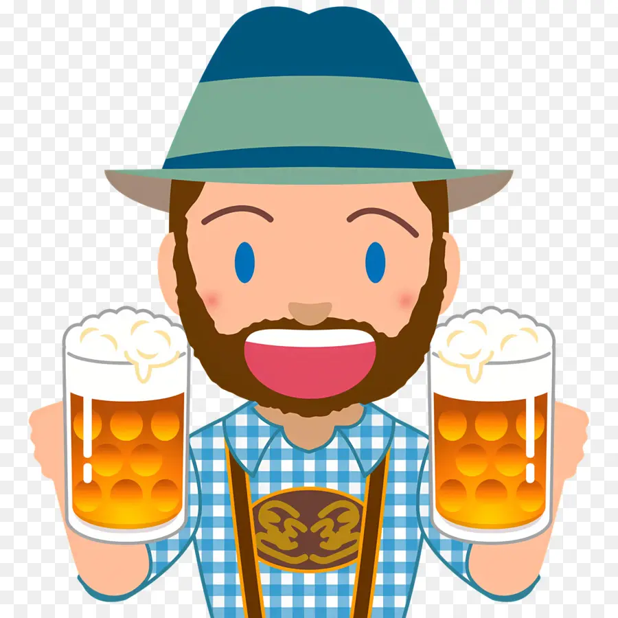 Oktoberfest，Hombre Con Barba PNG