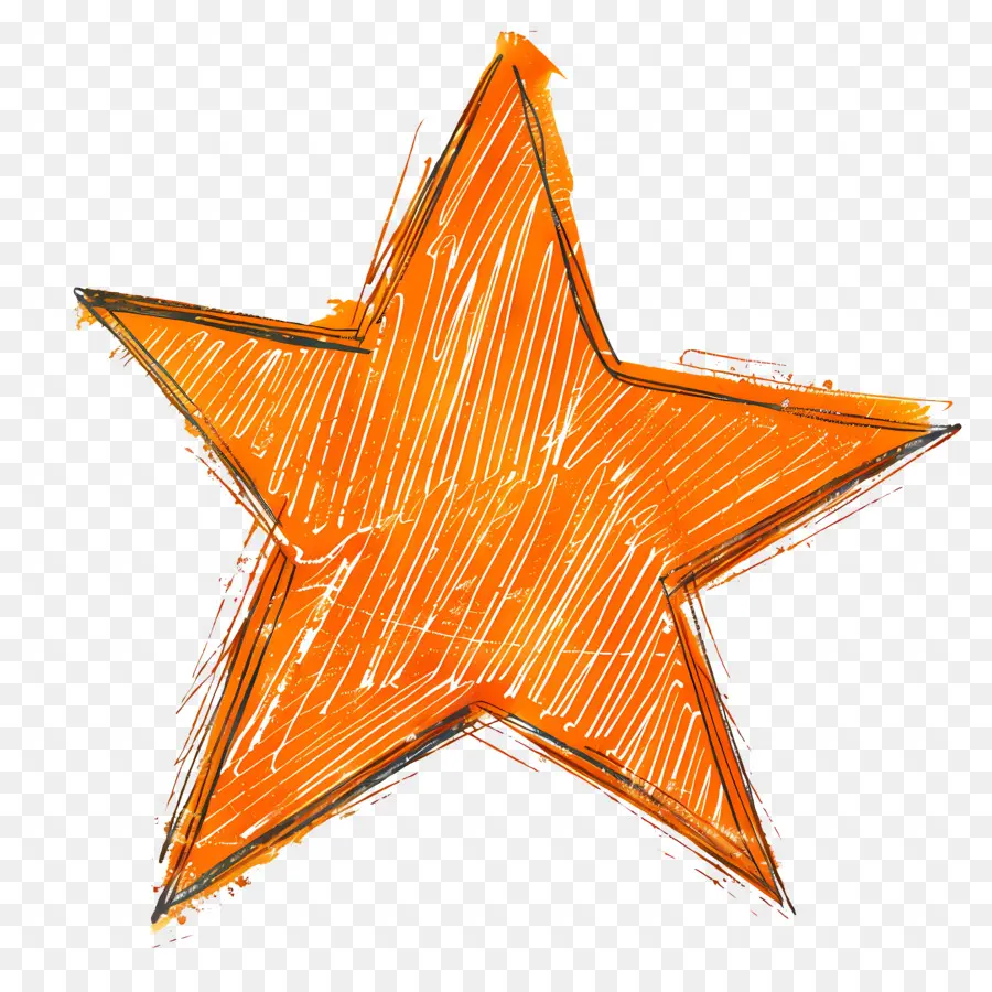 Estrella，Naranja PNG