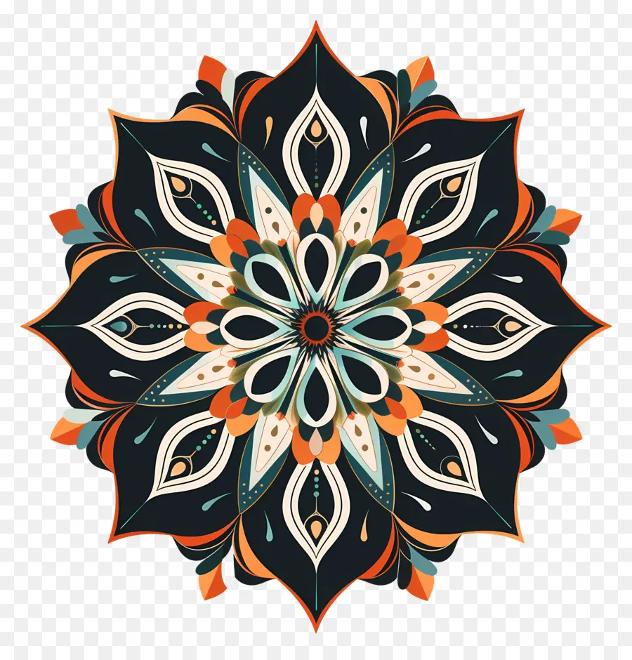 Mandala De Lujo，Diseño Floral Circular PNG