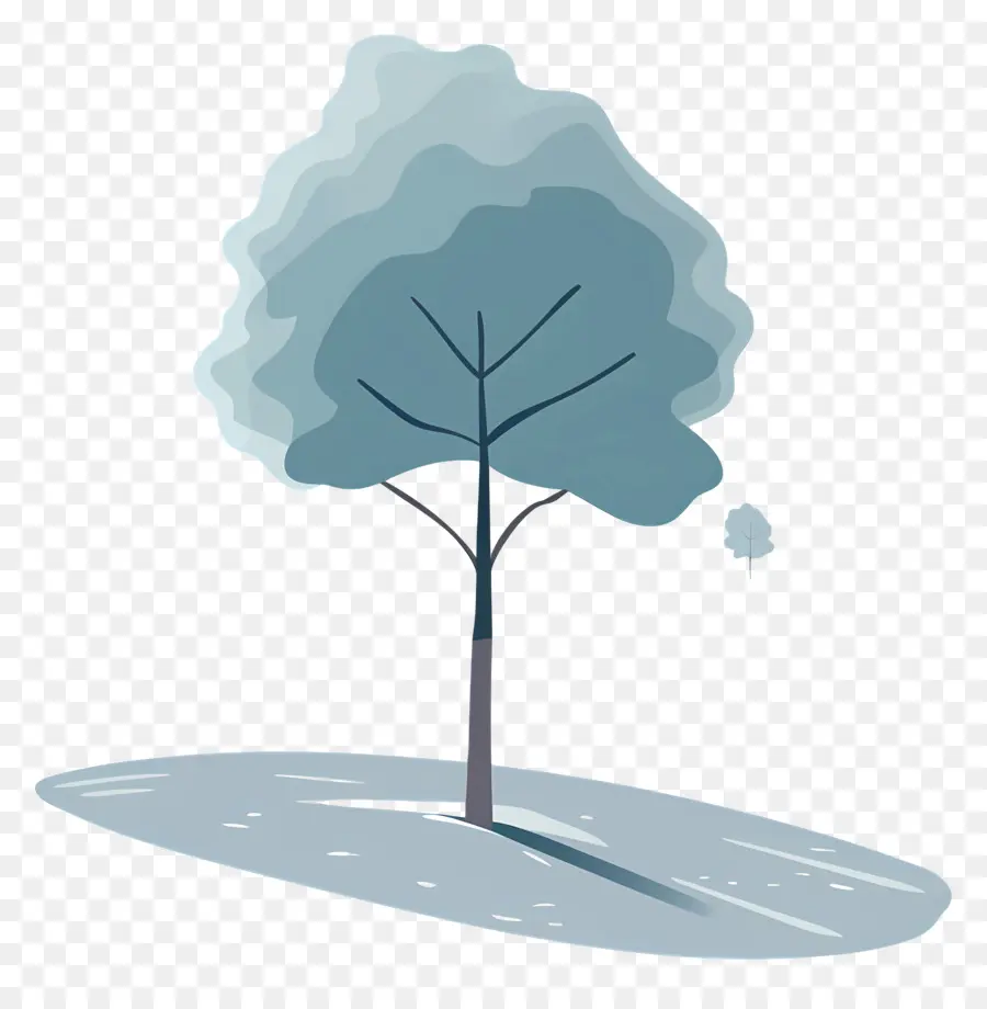 Dibujos Animados De árbol，Invierno PNG