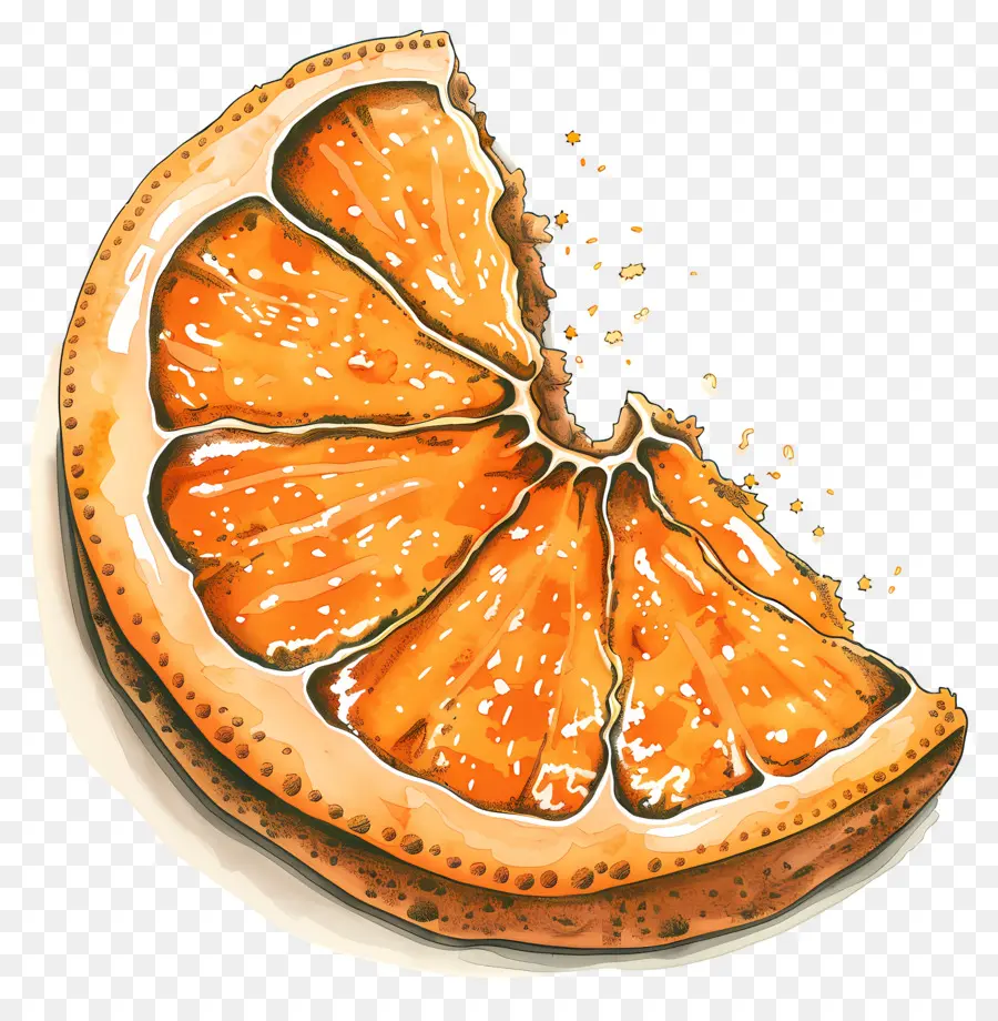 Galleta De Jengibre，Rodaja De Naranja PNG