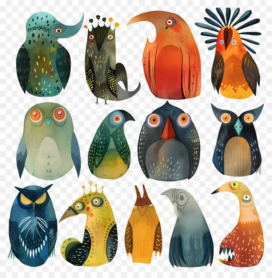 Extranjero，Pájaros Coloridos PNG