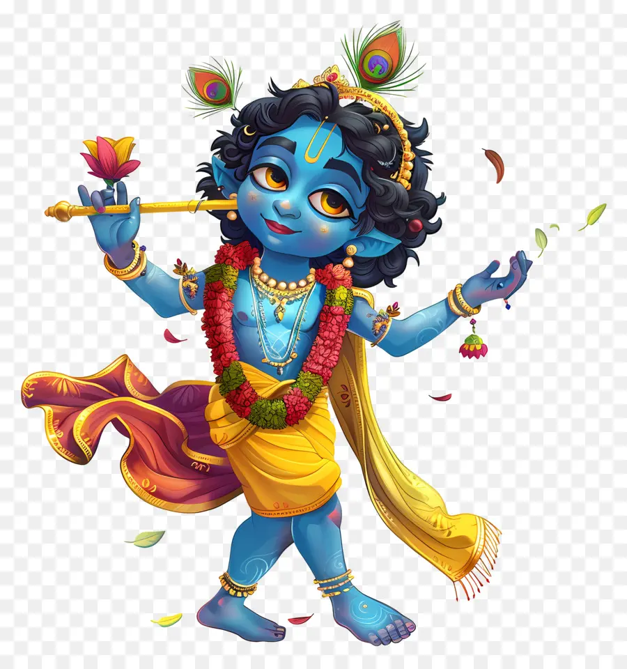 Krishna Janmashtami，Krishna Azul PNG