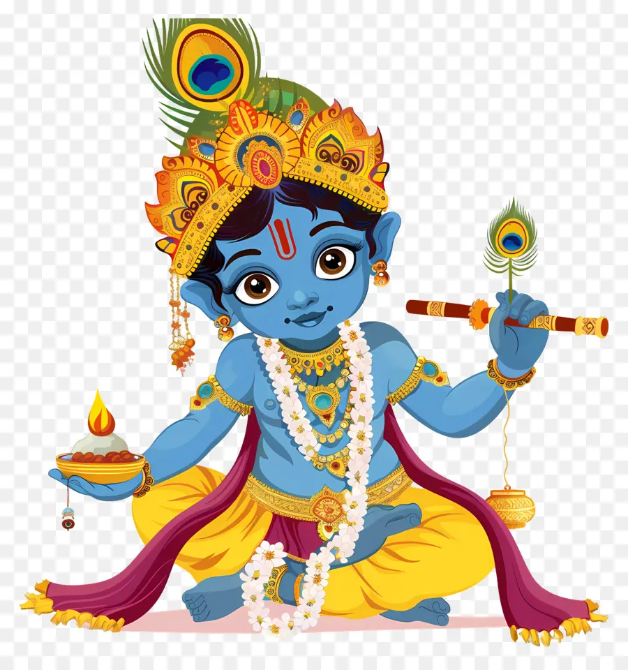 Krishna Janmashtami，Deidad Azul PNG