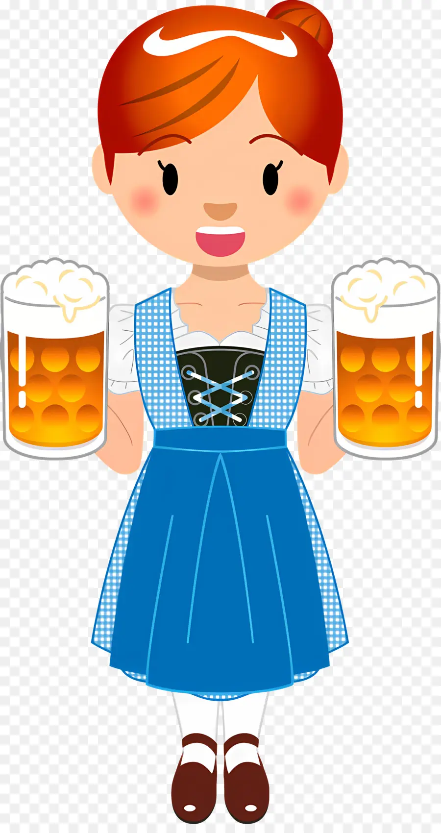 Oktoberfest，Chica Con Cerveza PNG