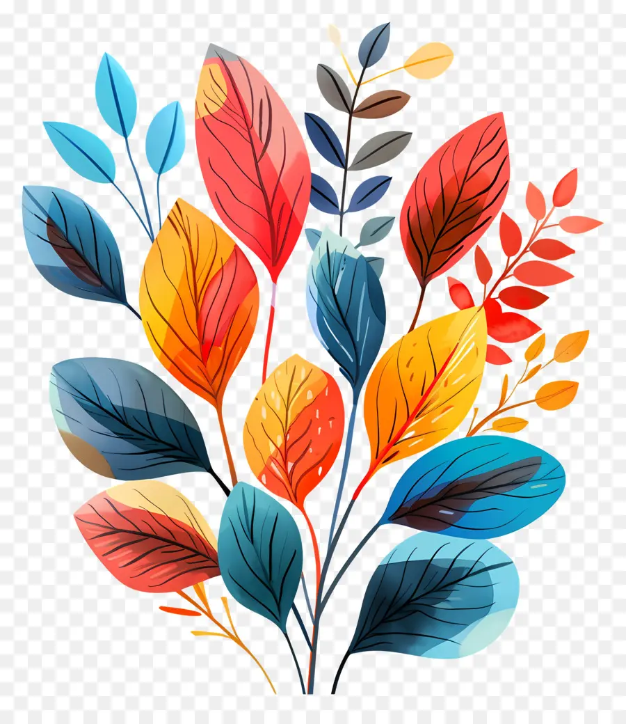 Follaje De Otoño，Plantas Coloridas PNG