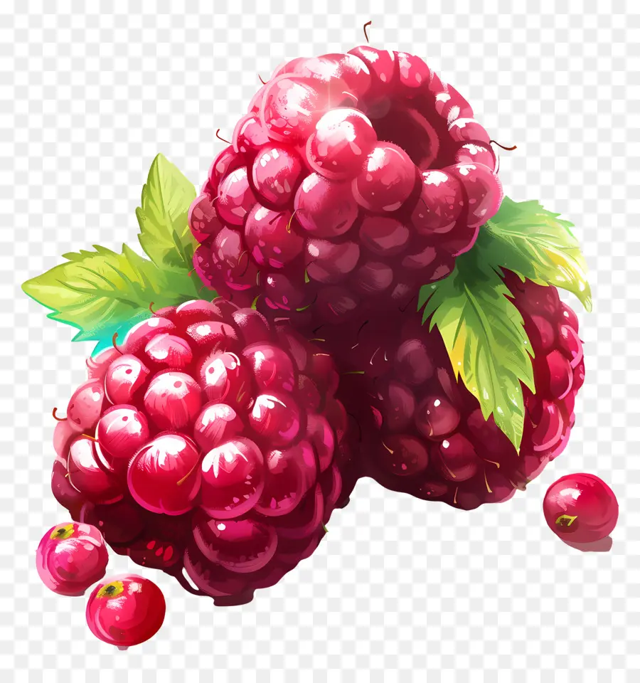 Frambuesas，Moras Frecas PNG