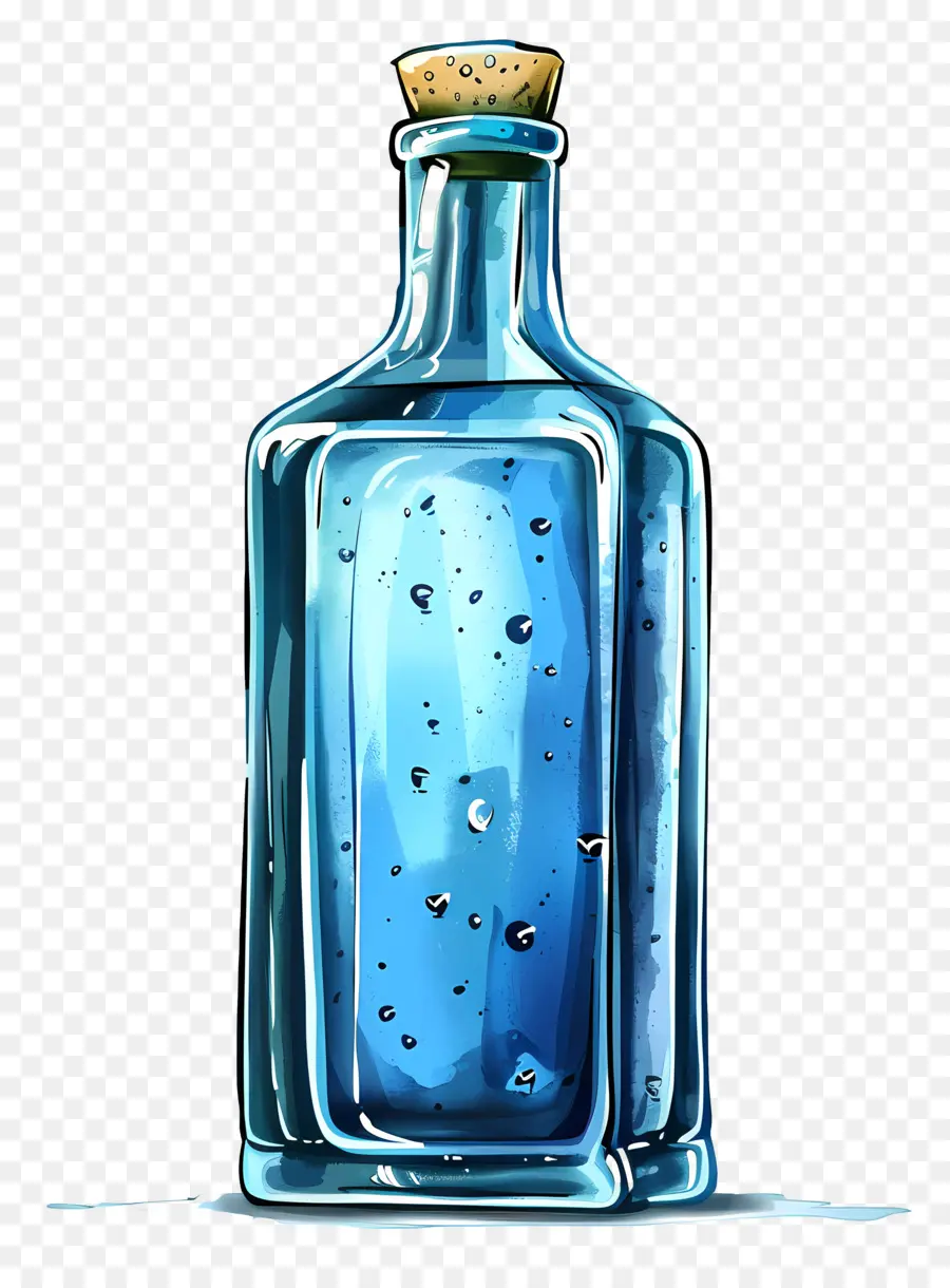 Botella，Botella Azul PNG