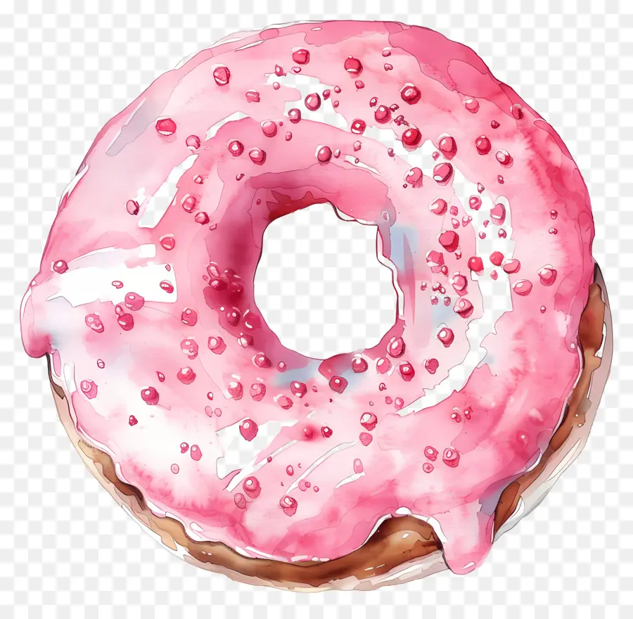 Donut，Ilustración Acuarela PNG