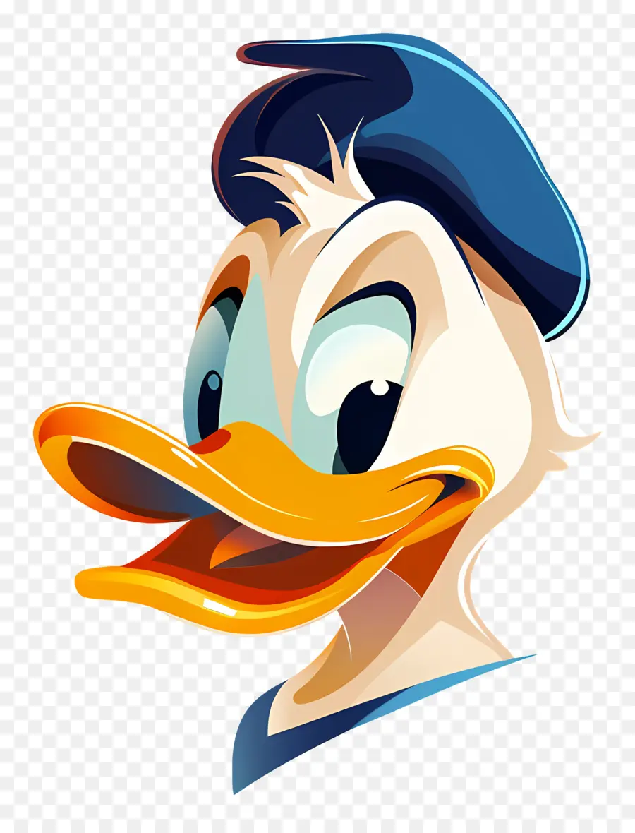 Cabeza Del Pato Donald，Pato De Dibujos Animados PNG