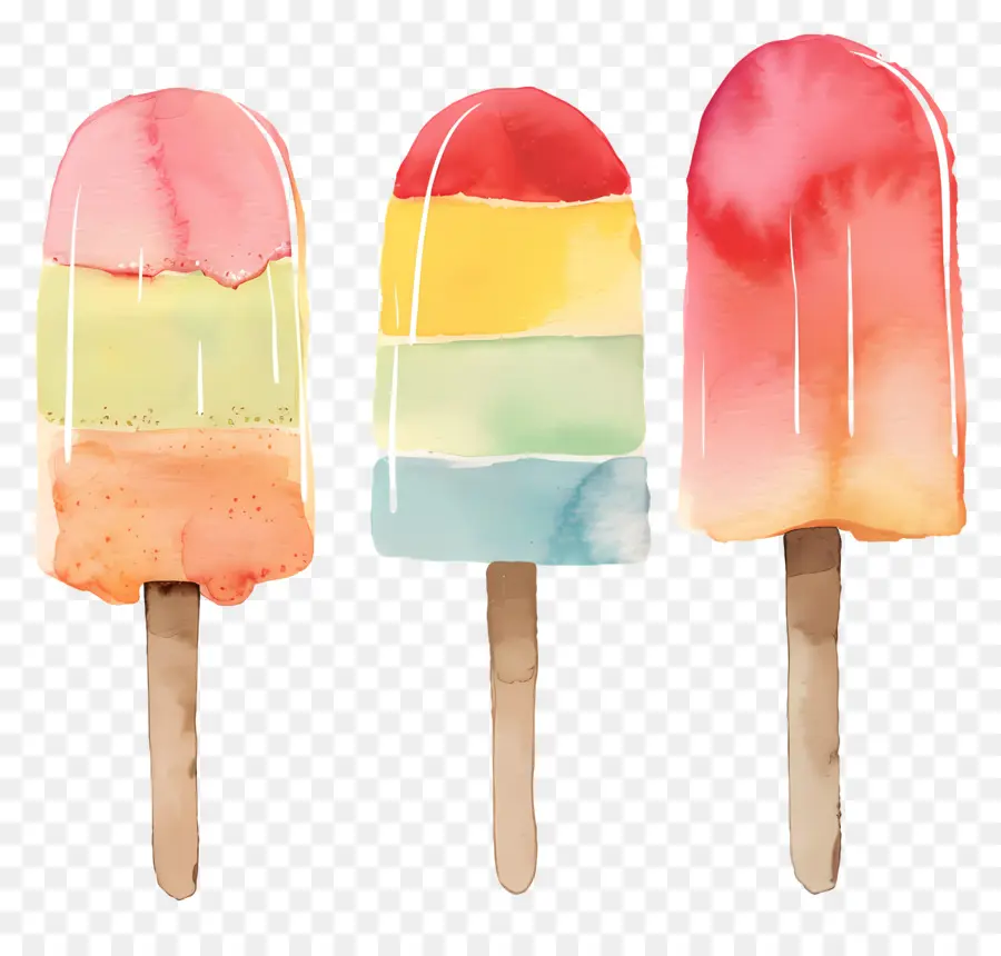 Las Paletas De Helado，Colorido PNG