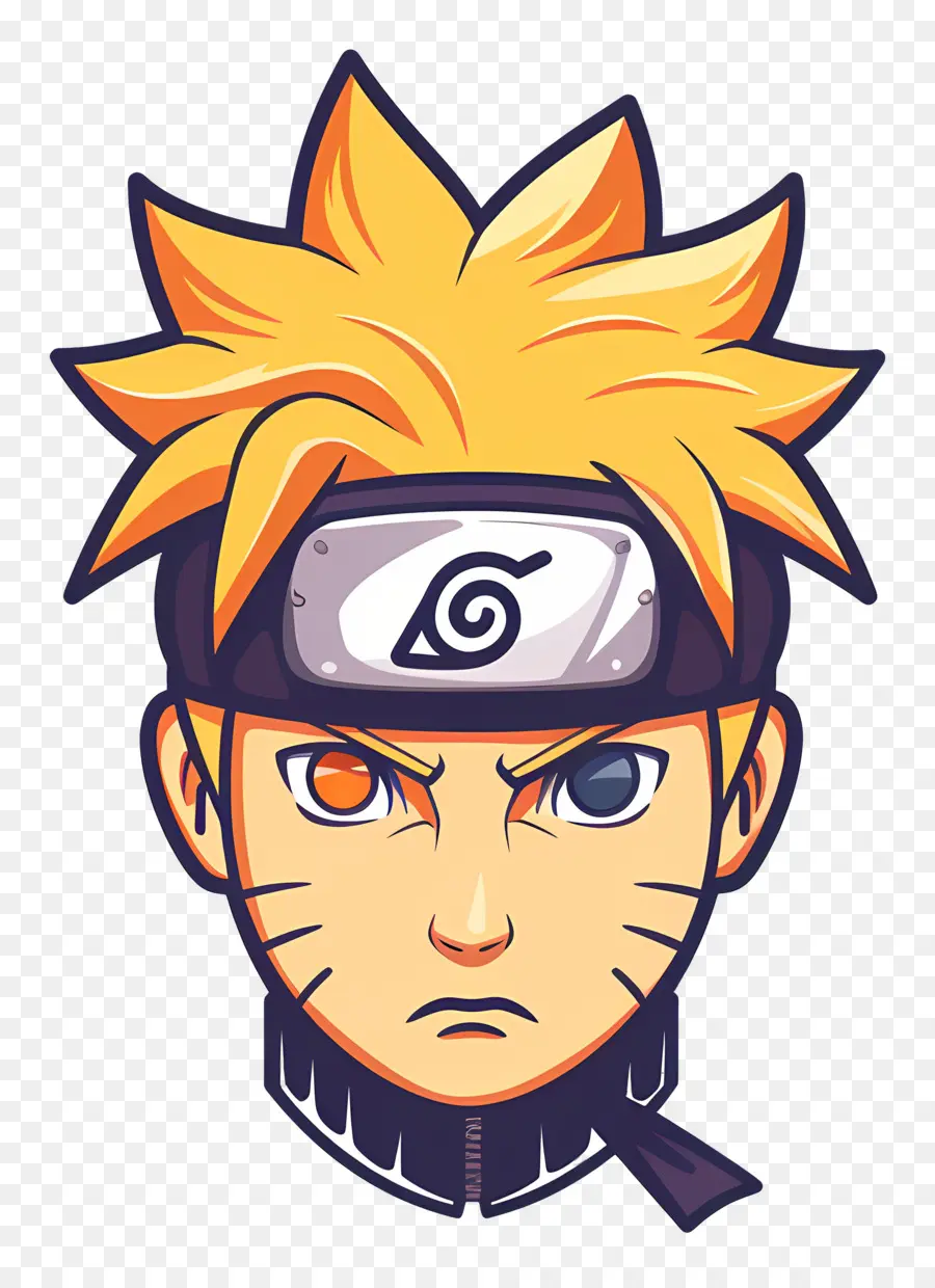 Cabeza De Naruto，Amarillo Cabello PNG