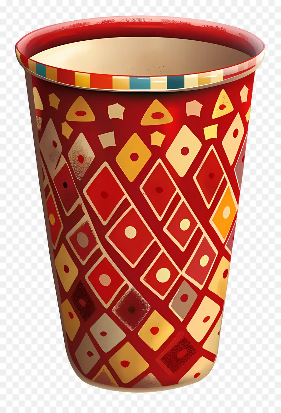 Copa Roja Estampada，Rojo PNG