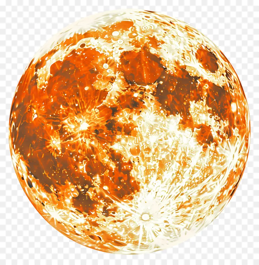 Orange Moon，Superficie Cráter PNG