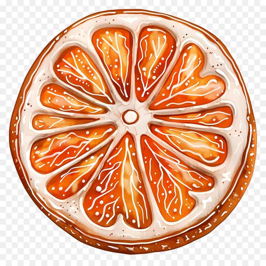 Galleta De Jengibre，Galleta Con Rodaja De Naranja PNG