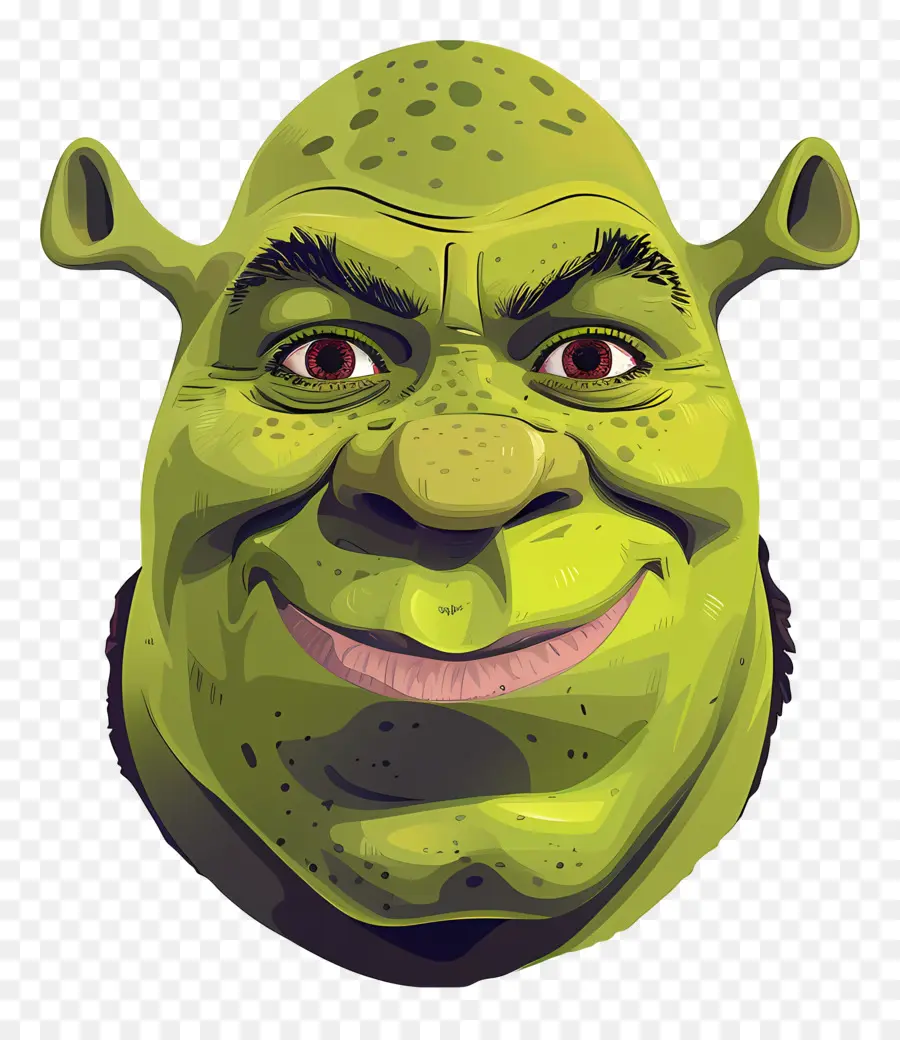 Cabeza De Shrek，Ogro Verde PNG