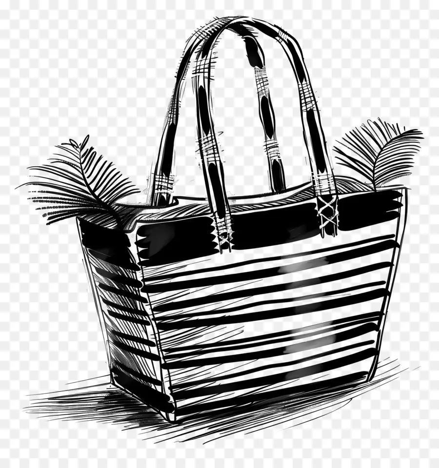 Bolsa De Playa，Bolso Negro PNG