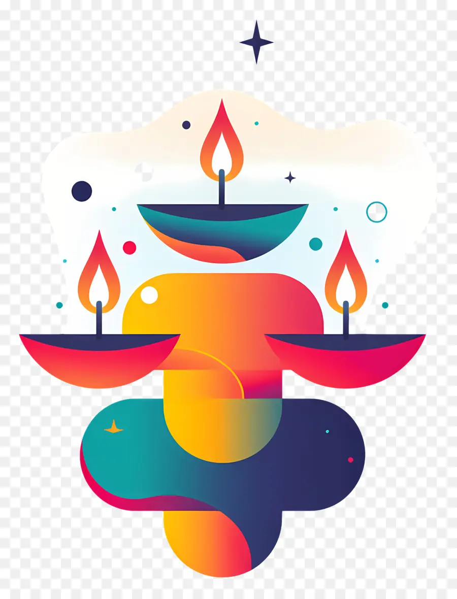 Diwali，Velas Flotantes PNG