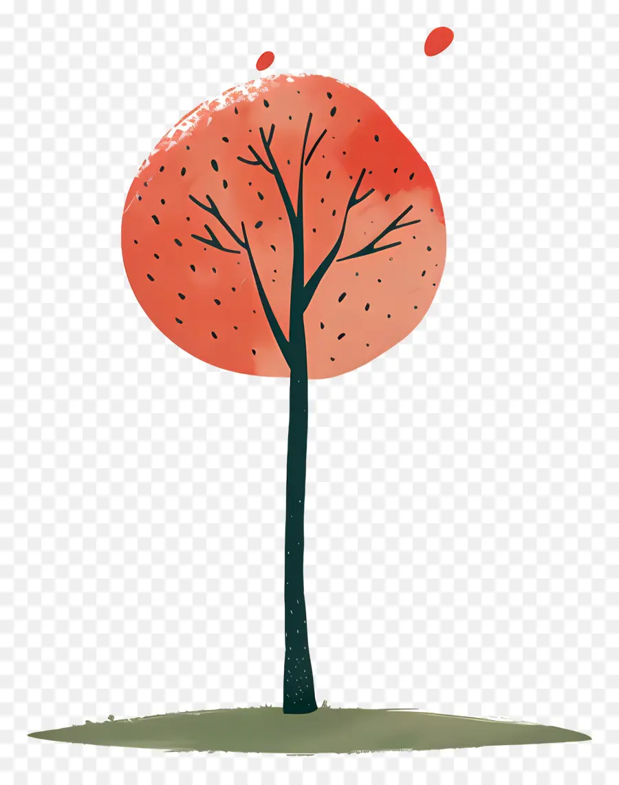 Dibujos Animados De árbol，árbol Rojo PNG