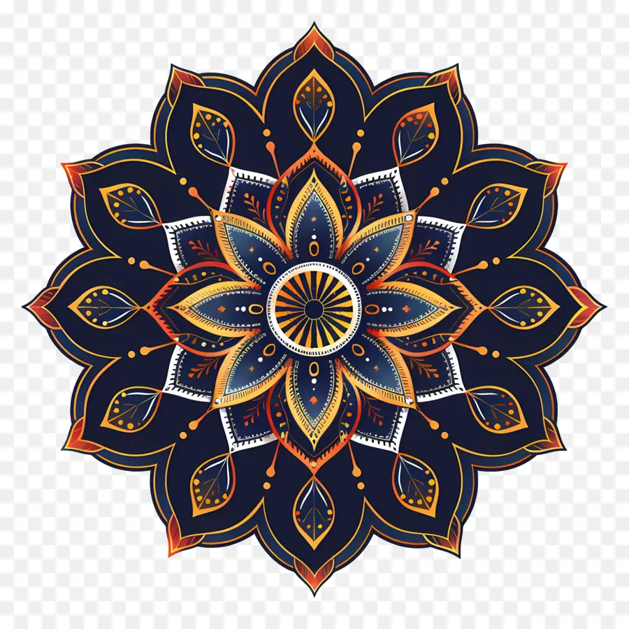 Mandala De Lujo，Diseño Floral PNG