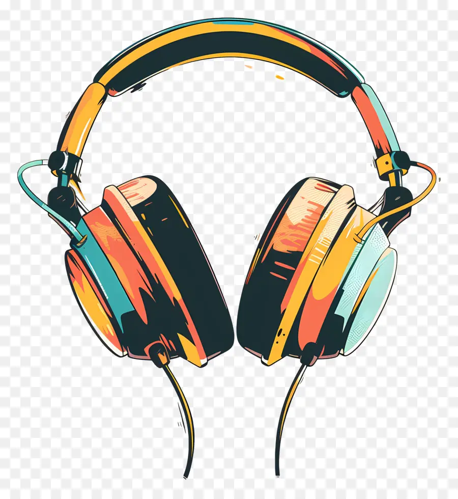 Auriculares，Coloridos Auriculares PNG