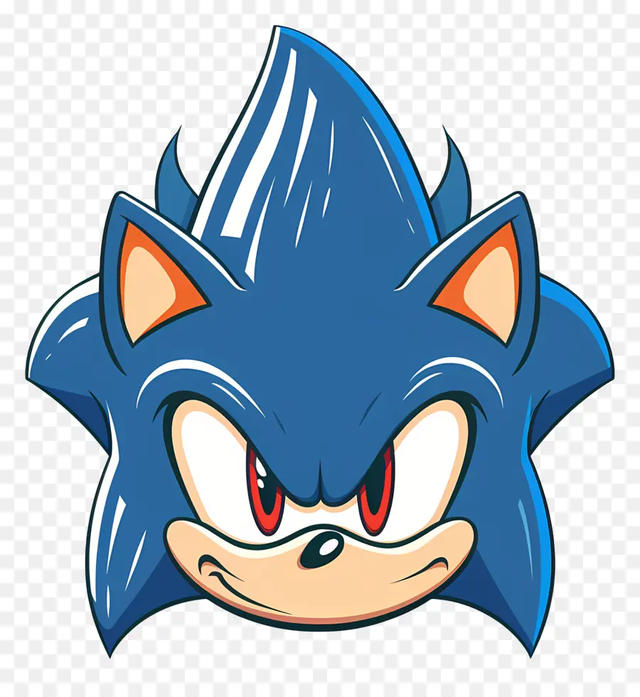 Sonic Cabeza，Personaje De Dibujos Animados Azules PNG