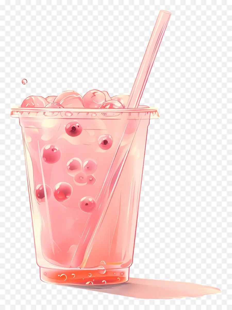 Té De La Burbuja，Bebida Rosa PNG