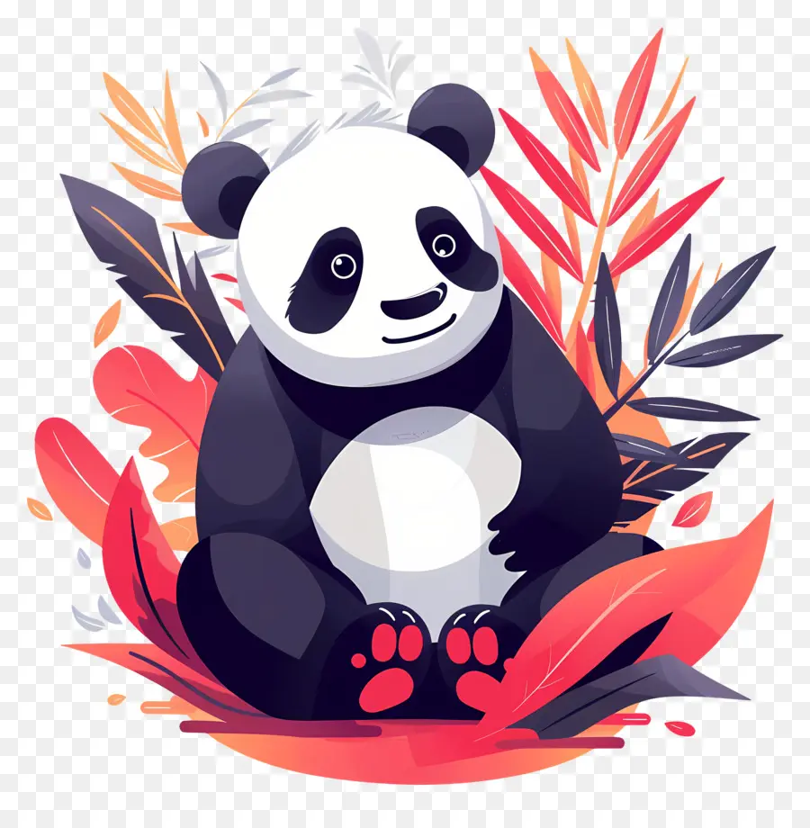 Panda，Hojas PNG