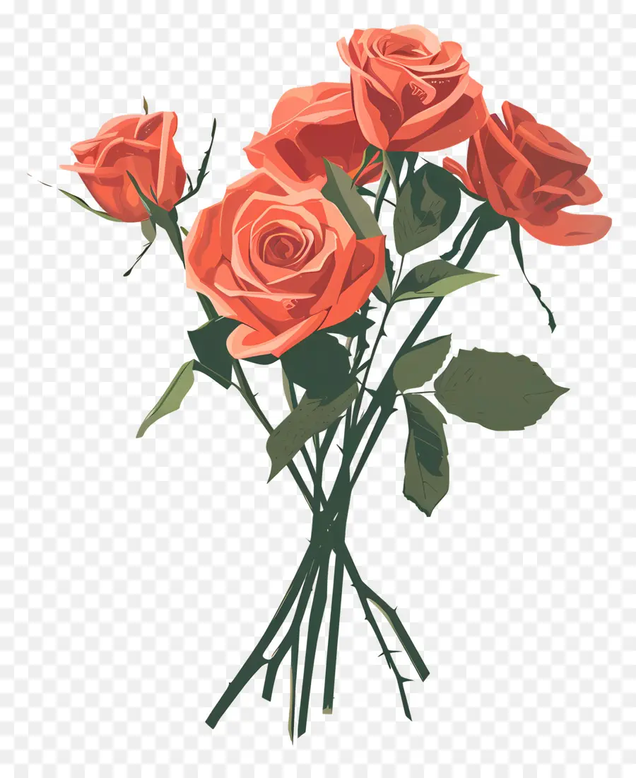 Rose Bouquet，Naranja Rosas PNG