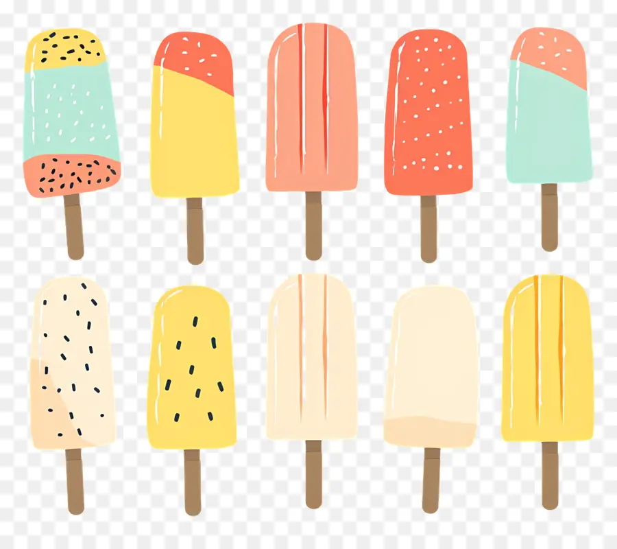 Las Paletas De Helado，Colores PNG