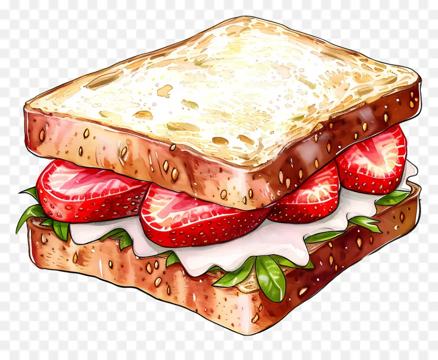 Fresa Sandwich，Sandwich De Pollo PNG