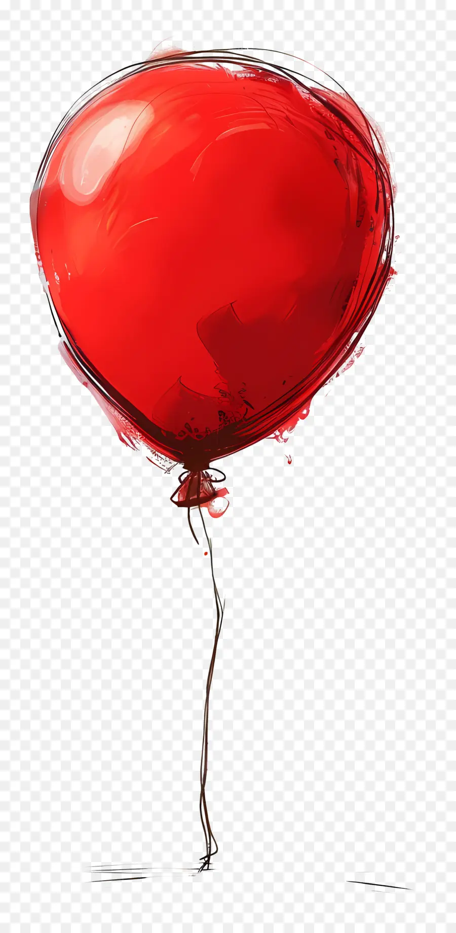 Red Balloon，Pintura PNG