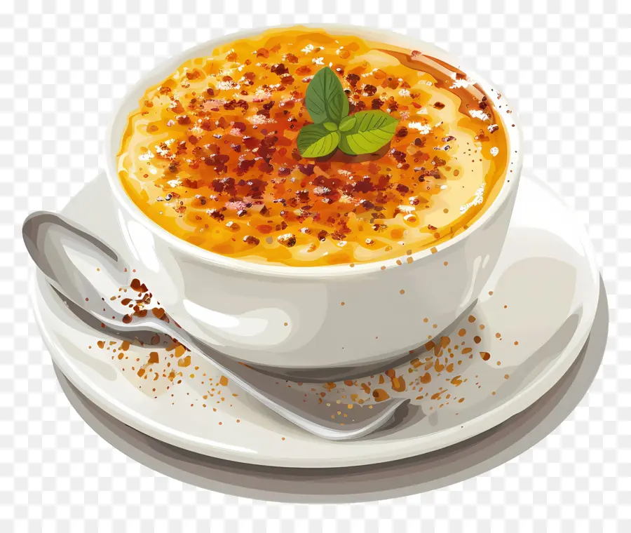 Crema Brulée，Postre PNG