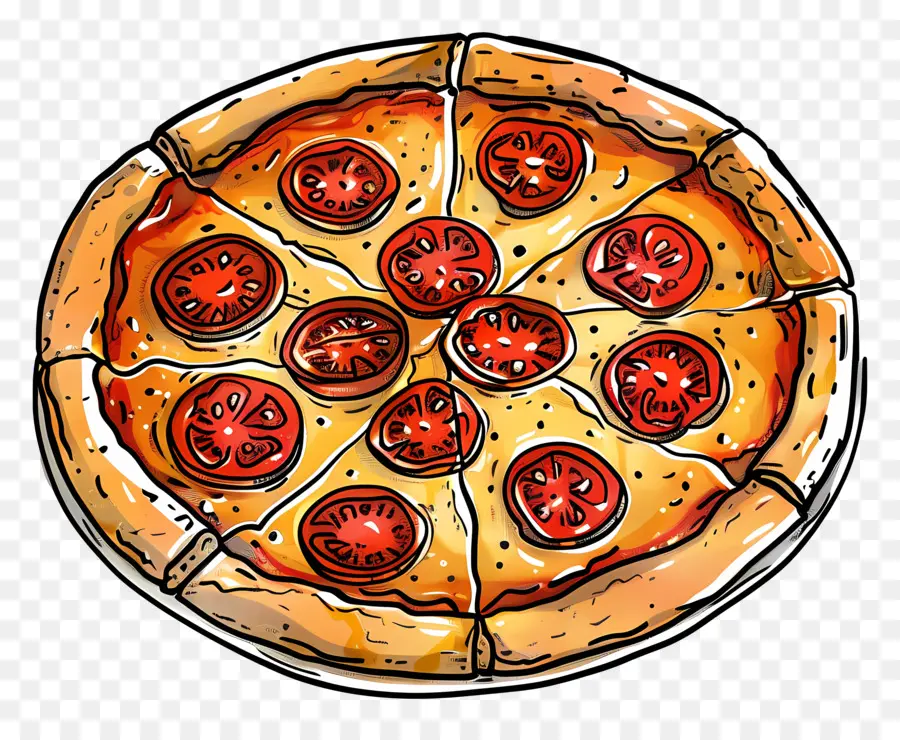 Pizza，Tomates Cherry PNG