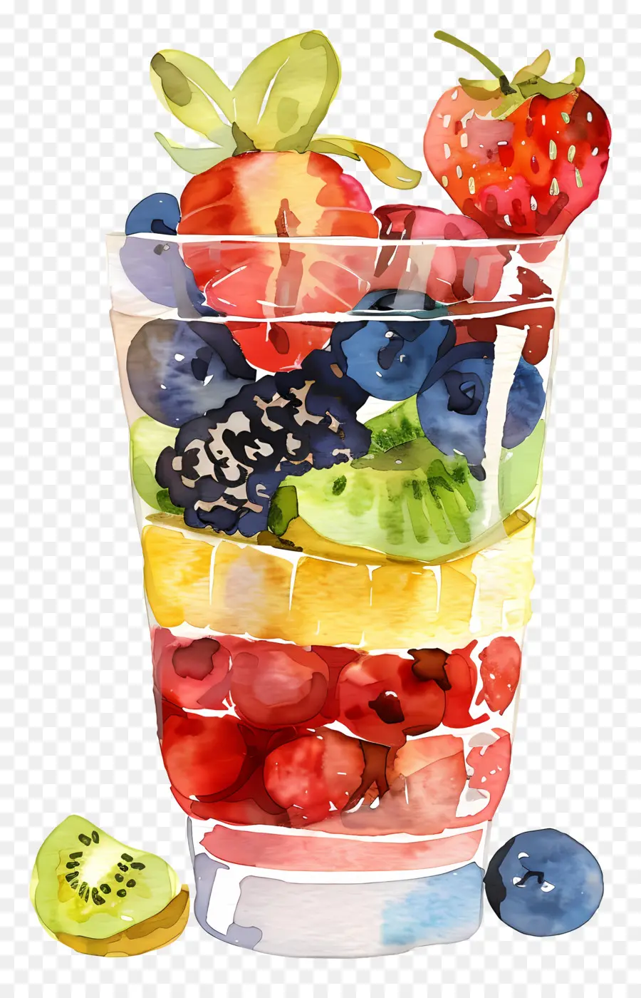 Parfait De Frutas，Ensalada De Fruta PNG