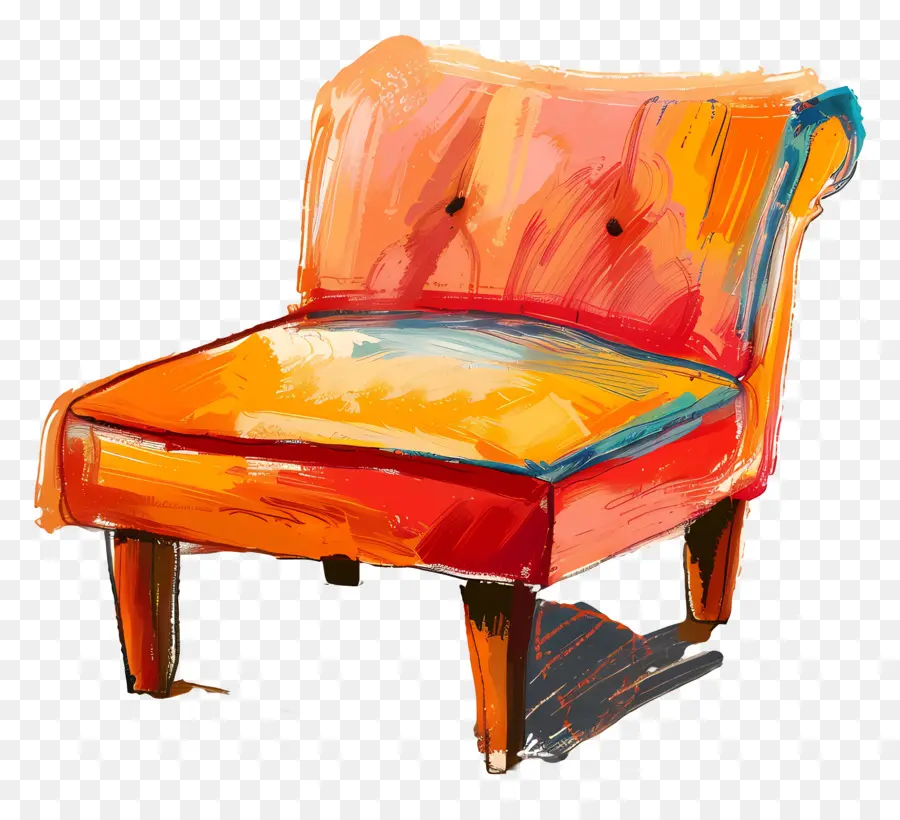 Silla Tipo Banquete，Sillón Colorido PNG