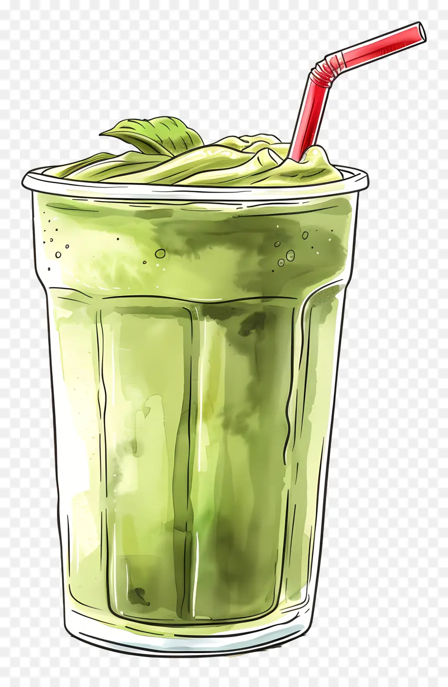 Beber Té Matcha，Batido Verde PNG
