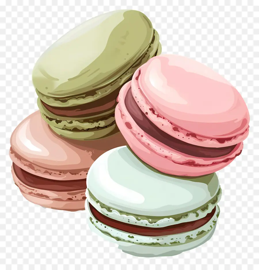 Macarons，Pasteles Franceses PNG