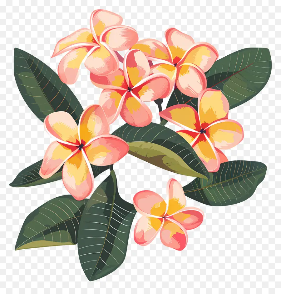 Plumeria，Flores Amarillas PNG