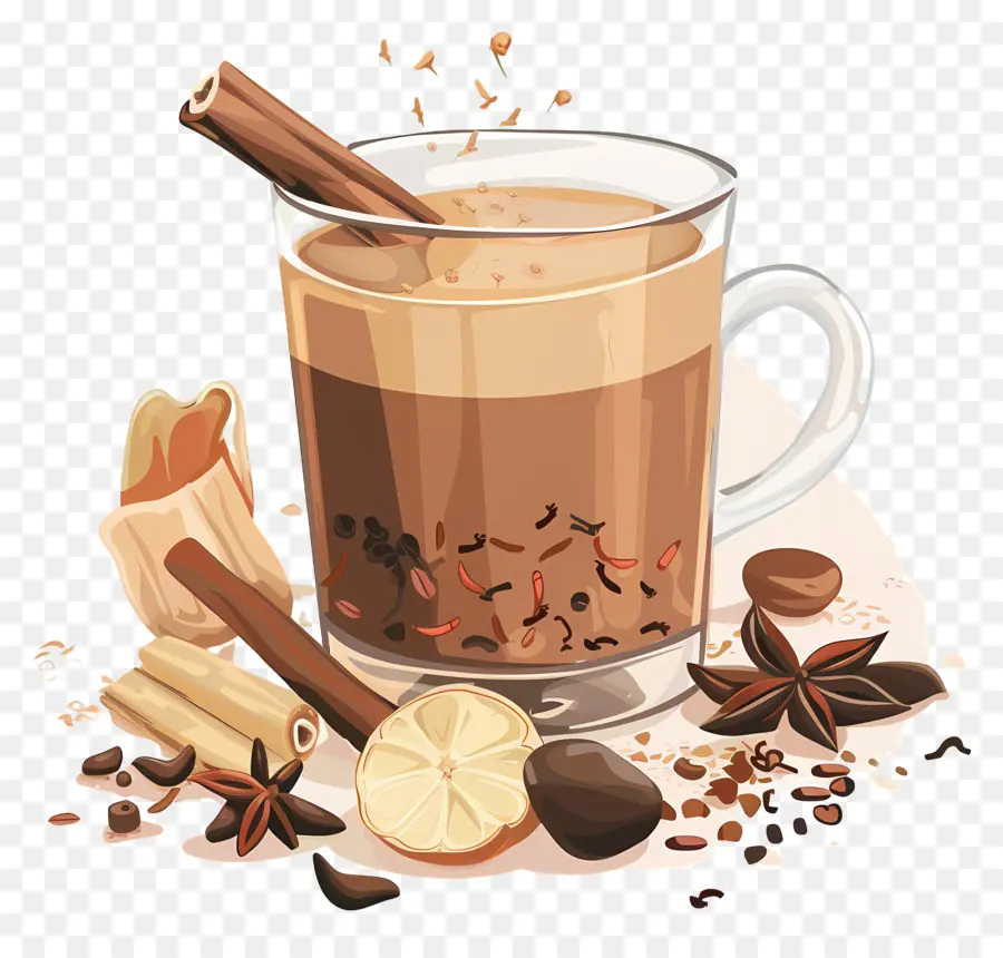 Masala Chai，Chocolate Caliente PNG