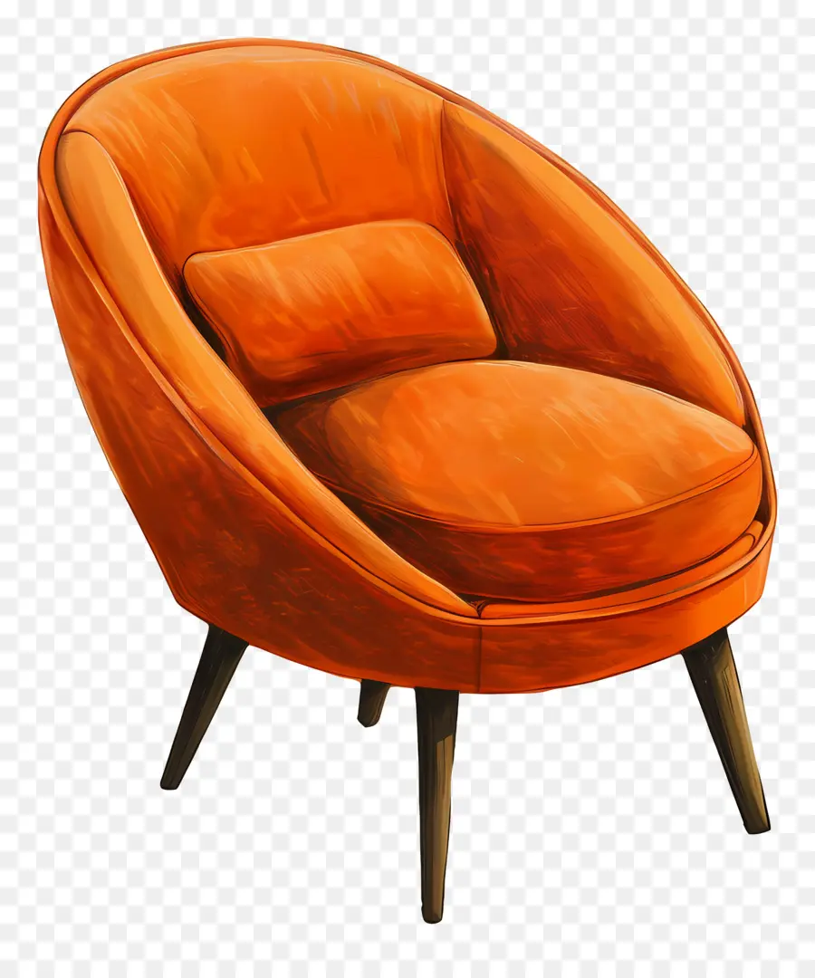 Silla Tipo Banquete，Silla Naranja PNG