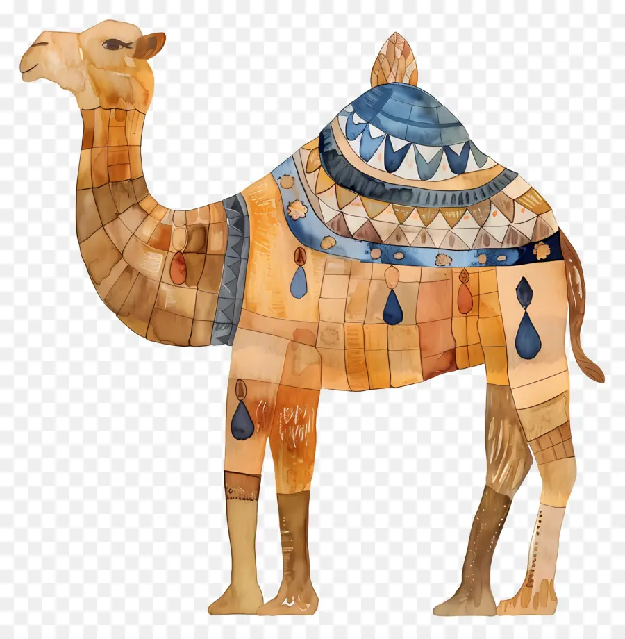 Camello，Patrón Geométrico PNG