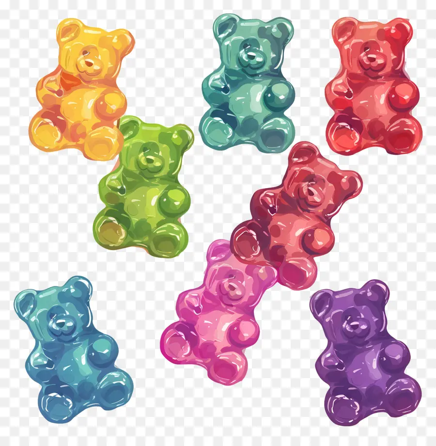 Gummy Bears，Colorido PNG